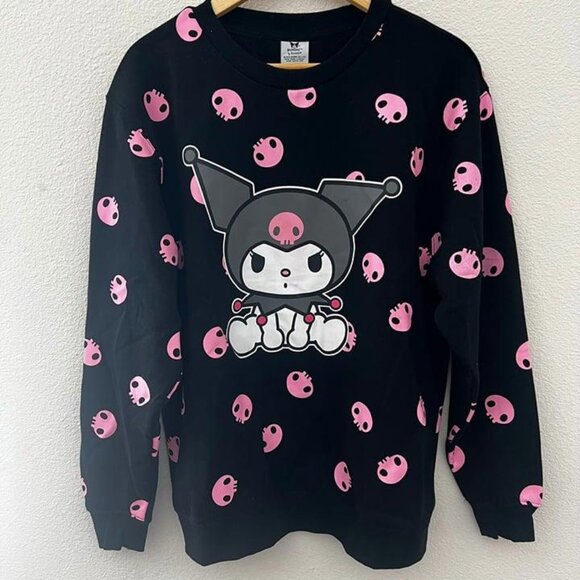 Sanrio Kuromi Womens Crewneck Sweater Black Size M - Picture 1 of 2